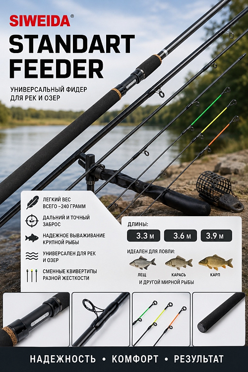 Siweida Standart Feeder - современный фидер для трофейной рыбалки!